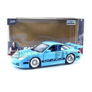 Jada Voiture Miniature de Collection TOYS 1/24 - PORSCHE 996 GT3 RS - Fast And Furious - Light Blue - 33667BL