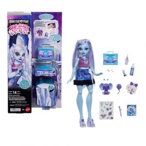 Monster High Coffret Secrets De Beaut&eacute; Terreur & Bien-&ecirc;tre Abbey Bominable, poup&eacute;e et accessoires avec 13 surprises r&eacute;alistes dont du henn&eacute;, de la peinture et du crochet