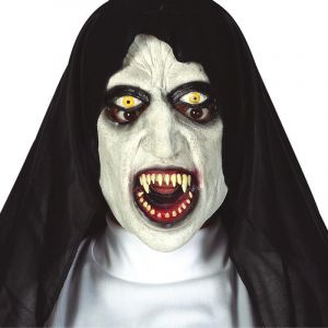 Masque en latex de Nonne Zombie Adulte