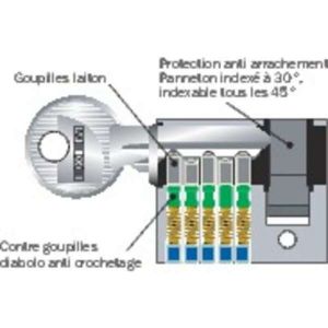 Image de Exem Demi cylindre varié nickelé - 30 x 10 mm - 5G