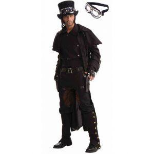 Image de Aptaf&ecirc;tes LUNETTES NOIRES AVIATEUR STEAMPUNK