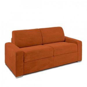 Italian Spirit Canapé lit EXPRESS DREAMER sommier LATTES 120cm matelas 16 cm velours côtelé zoom terra