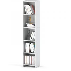 &Eacute;tag&egrave;re blanche de bureau 40CM 5 &eacute;tag&egrave;res Polonais debout pour le salon de jouets