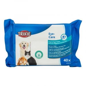 Trixie Lingette humide 29418 pour animaux, yeux, blanc, 40 pi&egrave;ces