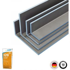Wedi Mensolo l coffre d habillage, 2600x300x300mm + 320 Colle à carrelage universelle, 25kg/sac