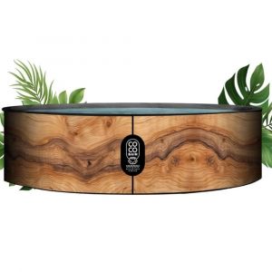 Coco Bain Piscine Aruba - Piscine Hors Sol 250cm De Diamètre - Imitation Bois Véritable