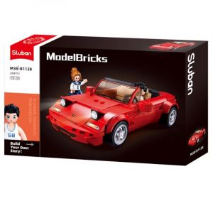 Sluban Model bricks - voiture de sport mx5 roug
