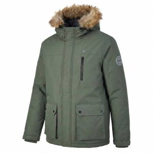 Lambretta Parka &agrave; col en fourrure Hommes Veste d'hiver SS5024-KAKI