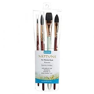 Princeton Neptune - Set Professionnel 4 pinceaux pour l'aquarelle