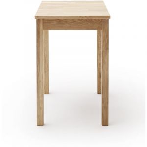 Table de salle à manger en bois hêtre massif huilé coloris chêne sauvage - longueur 50 x hauteur 76 x profondeur 70 cm - PEGANE -
