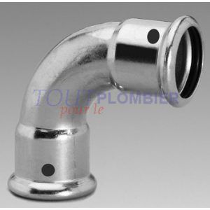 SANHA Coude galva &agrave; sertir femelle-femelle 90&deg; &Oslash;18 -