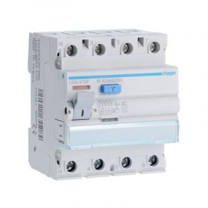 Hager Interrupteur différentiel 4P 63A 30mA type AC 60Hz - CDC470F