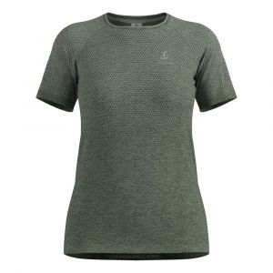 Odlo Essential Seamless Maillot de course Femmes-vert olive, Taille XL