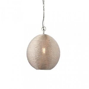 Endon Suspension Asha 1 ampoule Acier Plaque de nickel poli