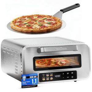 Proficook Four &agrave; pizza &eacute;lectrique | 400 &deg;C | v&eacute;ritable pierre &agrave; pizza | pelle &agrave; pizza incluse | r&eacute;glage variable du temps et de la temp&eacute;rature | four &agrave; pizza &eacute;lectrique | machine &agrave; pizza | PC PO 1323