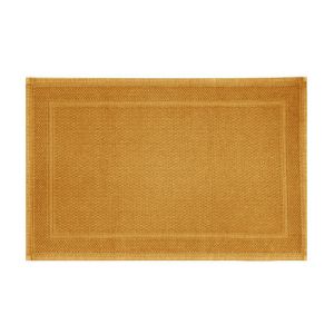 Garnier Thiebaut Tapis de bain pur coton 1700 g/m² Antica Jaune Garnier-thiebaut - Couleur Jaune - Taille 60 x 110 cm