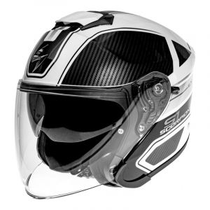 Scorpion Exo Casque jet -S1 Cross-Ville blanc/noir/argent- S