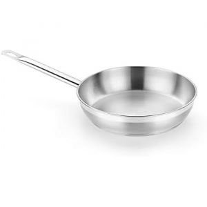 Bra Profesional | Poêle 20 cm inox, fond triple diffuseur, pleine induction, poignée ergonomique, Silver