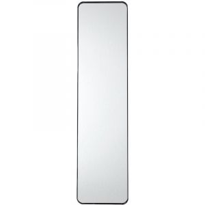 Miroir de Porte Rectangulaire 30x120cm en Verre et Aluminium Noir - Élégant et Pratique pour Sublimer Votre Intérieur