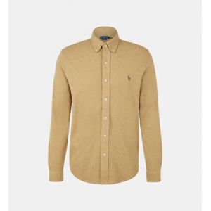 Image de Ralph Lauren Chemise droite maille coton piqué Beige Polo - Couleur Beige - Taille M