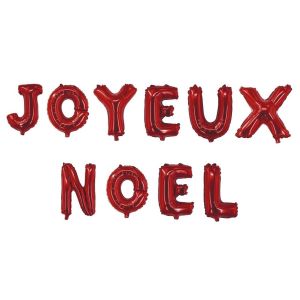 Ruedelafete Ballon alu lettres JOYEUX NOEL 30 cm