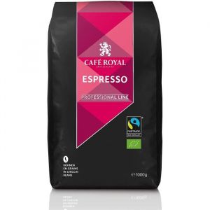 Café Royal PRO - 1 KG CAFE GRAINS - ESPRESSO BIO - Café en Grains Bio - Certifié Max Haavelaar