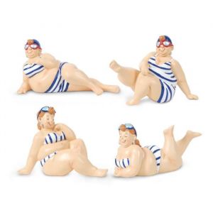 Signes Grimalt Figurine Decorative x4 Baigneuse Resine 10 cm