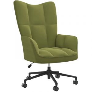 VidaXL Chaise de relaxation Vert clair Velours
