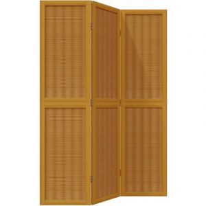VidaXL Cloison de séparation 3 panneaux marron bois paulownia massif