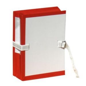 Fast 100726064 - Lot de 25 pochettes archives A4 à soufflet PVC, coloris rouge