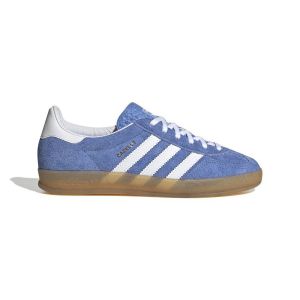 Image de Adidas Femme Gazelle Indoor W Sneaker, Blue Fusion/FTWR White/Gold met, 40 2/3 EU