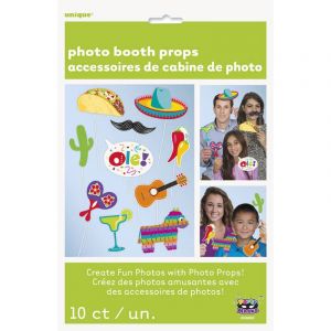 Kit Photobooth Fiesta Mexicaine 10 accessoires Taille Unique