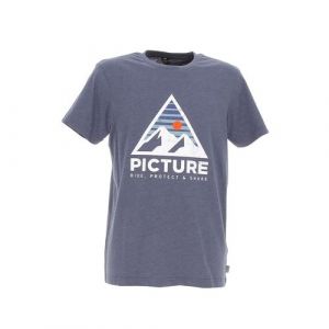 Picture Tee shirt manches courtes Authentic tee dark blue mel Bleu moyen Taille : L