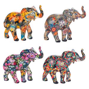 Signes Grimalt Figure de figure d'&eacute;l&eacute;phant &Eacute;l&eacute;phant Figure 4 Unit&eacute;s africaines et &eacute;l&eacute;phants Gray 5x10x9cm 28658