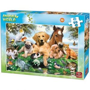 King Puzzle 99 pièces : Le monde des animaux : Animaux de la ferme - Mixte