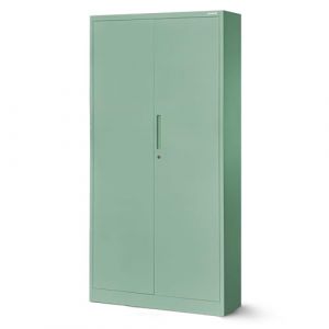 Jan Nowak Armoire de Bureau métallique 4 étagères tôle d'acier revêtement en Poudre 185 cm x 90 cm x 40 cm (Vert Pastel)