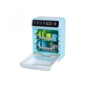 Lave vaisselle enfant et accessoires dinette - jouet realiste boutons fonctionnels sons et lumieres - set jeu d'imitation cuisine + carte