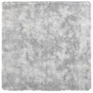 VidaXL Tapis shaggy à poils longs gris clair 120x120 cm polyester, tapis, tapis de chambre, tapis moderne, tapis de salon, 4102866