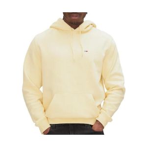Tommy Jeans Sweat à Capuche Homme Regular Fit Flag Fleece avec Capuche, Jaune (Custard Cream), M