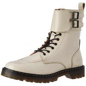 Image de Kickers DECKRANGER, Chaussure à Talon Femme, Blanc Casse Vernis, 36 EU