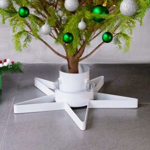 Image de VidaXL Support de sapin de Noël Blanc 47x47x13,5 cm