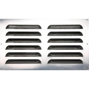 Grille d'aération aluminium naturel, L.30 x l.50 cm