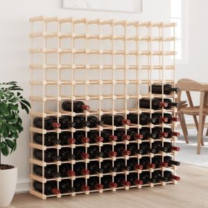 VidaXL Casier à vin pour 120 bouteilles 112,5x23x123,5 cm pin massif