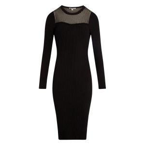 Morgan Robe longue ajour&eacute;e noir femme - Taille S