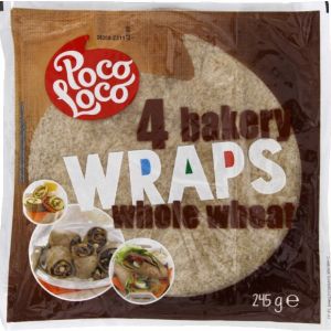 Poco loco Wraps au bl&eacute; complet - Le paquet de 4, 245g