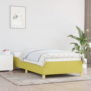 VidaXL Cadre de lit Vert 90x200 cm Tissu - Vert