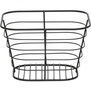 Tendance Panier évasé en fil métal noir 20 x 18 x 13 cm - Noir