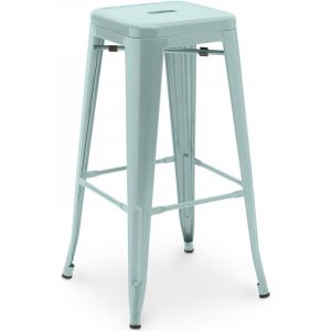 Privatefloor Tabouret de bar - Design industriel - 76cm - Nouvelle édition- Stylix Vert pâle
