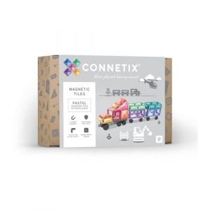 CONNETIX Construction Carreaux Magnetiques Pastel Pack de Transport, 50 Pièces