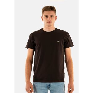 Lacoste T-shirt Pima manches courtes marron terre - S